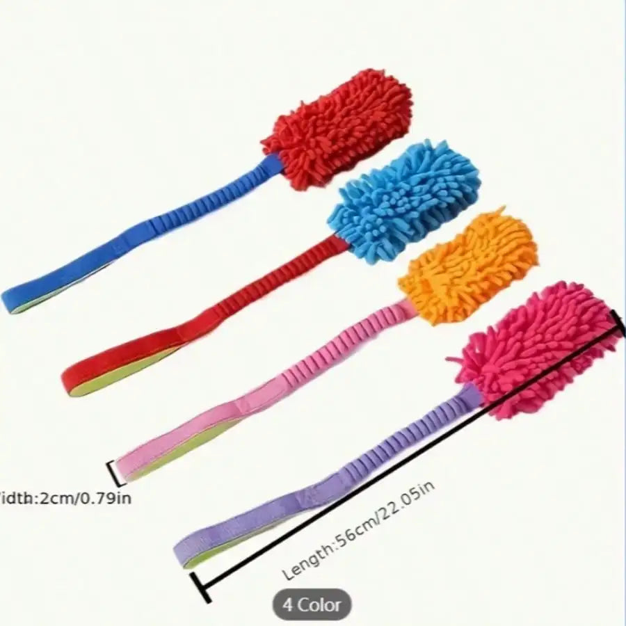 Chew-Resistant Dog Toy, Soft Plush Tug Rope Pet Toy With Durable Handle - Interactive Chewing Toy For Fun Play, Dental Care And Training