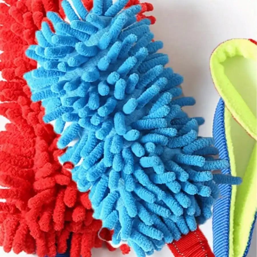 Chew-Resistant Dog Toy, Soft Plush Tug Rope Pet Toy With Durable Handle - Interactive Chewing Toy For Fun Play, Dental Care And Training
